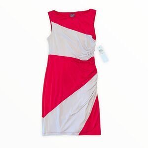 NWT MUSE pink nude stretch ruched sleeveless dress 2